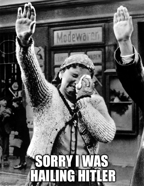 SORRY I WAS HAILING HITLER | made w/ Imgflip meme maker