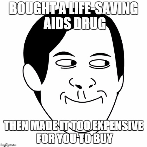 TOBEY MAGUIRE | BOUGHT A LIFE-SAVING AIDS DRUG THEN MADE IT TOO EXPENSIVE FOR YOU TO BUY | image tagged in tobey maguire | made w/ Imgflip meme maker