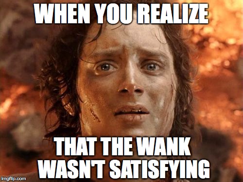 It's Finally Over | WHEN YOU REALIZE THAT THE WANK WASN'T SATISFYING | image tagged in memes,its finally over | made w/ Imgflip meme maker
