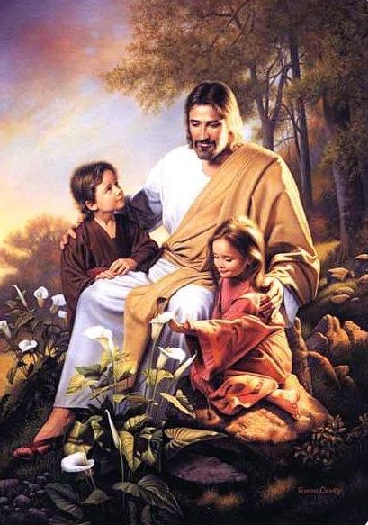 jesus with children Blank Meme Template