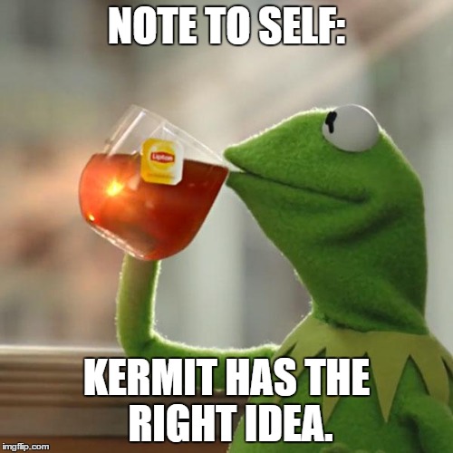But That's None Of My Business Meme | NOTE TO SELF: KERMIT HAS THE RIGHT IDEA. | image tagged in memes,but thats none of my business,kermit the frog | made w/ Imgflip meme maker