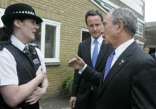 David Cameron with police Blank Meme Template