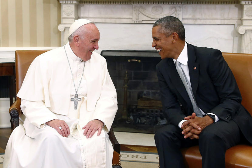 The Pope and Obama Blank Meme Template