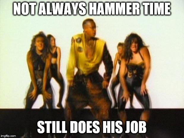 mc hammer | NOT ALWAYS HAMMER TIME STILL DOES HIS JOB | image tagged in mc hammer | made w/ Imgflip meme maker