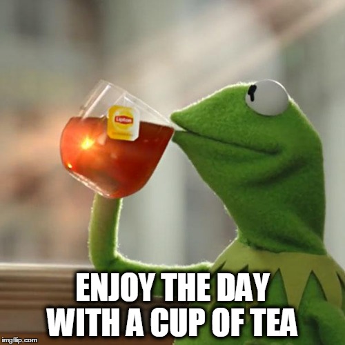 But That's None Of My Business Meme | ENJOY THE DAY WITH A CUP OF TEA | image tagged in memes,but thats none of my business,kermit the frog | made w/ Imgflip meme maker