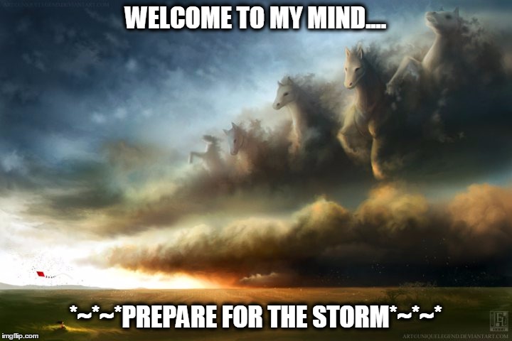 Welcome | WELCOME TO MY MIND.... *~*~*PREPARE FOR THE STORM*~*~* | image tagged in mind,love,power,truth,artistic | made w/ Imgflip meme maker