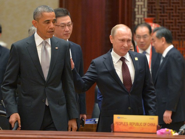 Obama and Putin Blank Meme Template