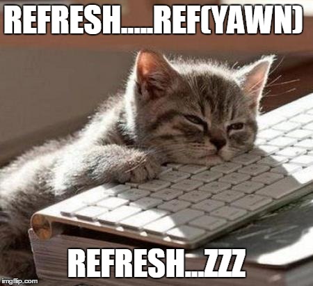 mosho sleeping | REFRESH.....REF(YAWN) REFRESH...ZZZ | image tagged in mosho sleeping | made w/ Imgflip meme maker