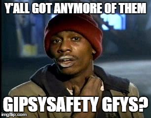 Y'all Got Any More Of That Meme | Y'ALL GOT ANYMORE OF THEM GIPSYSAFETY GFYS? | image tagged in memes,yall got any more of | made w/ Imgflip meme maker