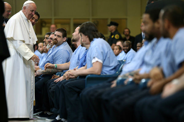 pope francis philadelphia visit prisoners 2015 democratic party  Blank Meme Template