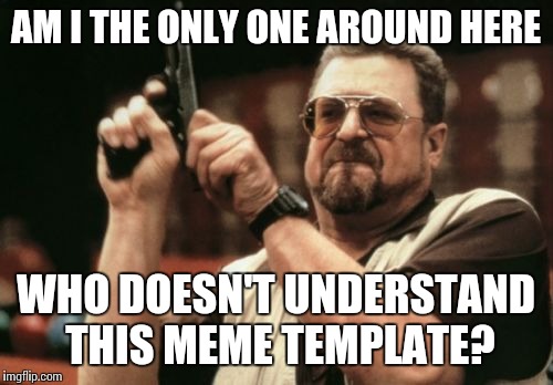 Am I The Only One Around Here Meme | AM I THE ONLY ONE AROUND HERE WHO DOESN'T UNDERSTAND THIS MEME TEMPLATE? | image tagged in memes,am i the only one around here | made w/ Imgflip meme maker