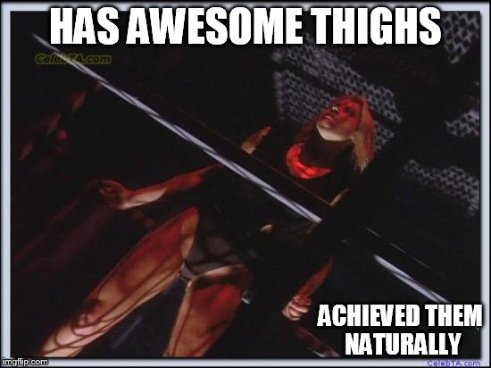 Jessica Collins | HAS AWESOME THIGHS ACHIEVED THEM NATURALLY | image tagged in jessica collins | made w/ Imgflip meme maker