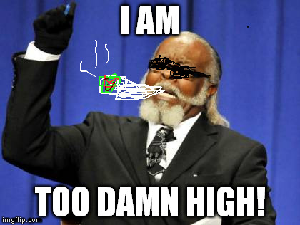 Too Damn High Meme | I AM TOO DAMN HIGH! | image tagged in memes,too damn high | made w/ Imgflip meme maker