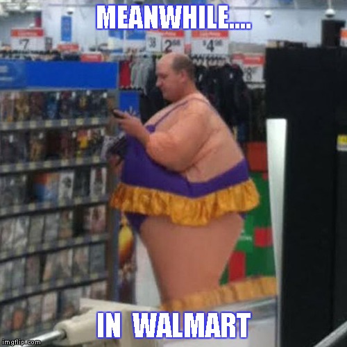 Meanwhile ....In Walmart | MEANWHILE.... IN  WALMART | image tagged in funny memes,walmart | made w/ Imgflip meme maker