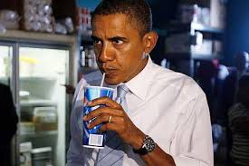 Barack Sipping Soda Blank Meme Template