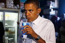 High Quality Barack Sipping Soda Blank Meme Template