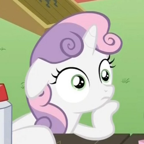 High Quality Contemplating Sweetie Belle Blank Meme Template