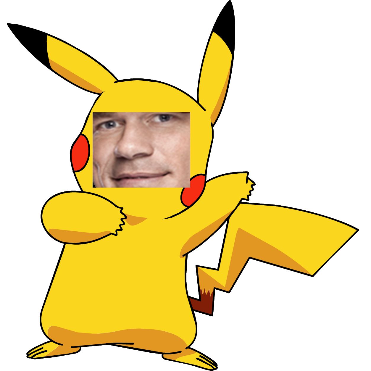 High Quality John Cena Pikachu Blank Meme Template
