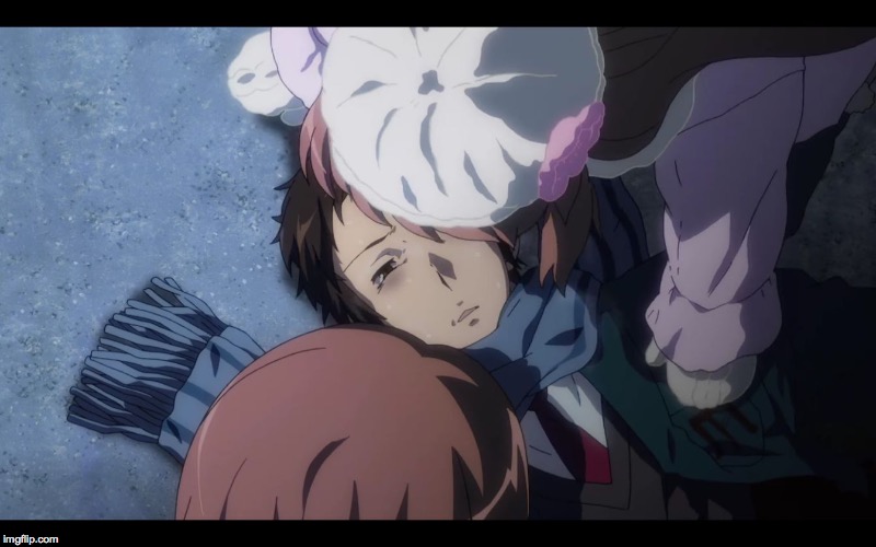 Kyon dying | . | image tagged in kyon dying | made w/ Imgflip meme maker
