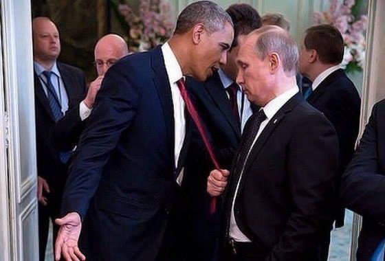 High Quality Putin-obama tie Blank Meme Template
