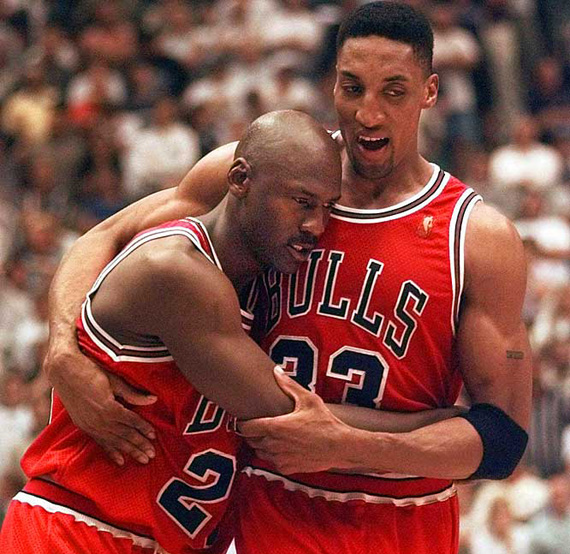 Scottie Pippen and Michael Jordan Blank Meme Template