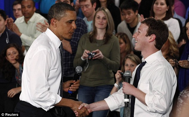 High Quality Zuckerberg meet Obama Blank Meme Template