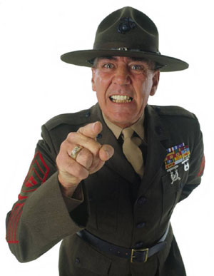 Gunny R. Lee Ermey Blank Meme Template