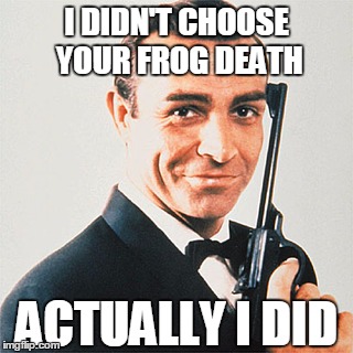 I DIDN'T CHOOSE YOUR FROG DEATH ACTUALLY I DID | made w/ Imgflip meme maker