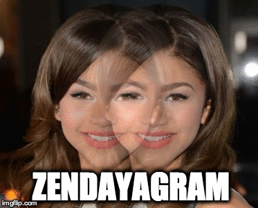 ZendayaGram | ZENDAYAGRAM | image tagged in zendaya,zendayagram,venn diagram | made w/ Imgflip meme maker