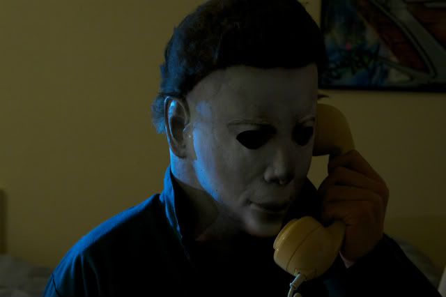 High Quality Michael Meyers Phone Blank Meme Template