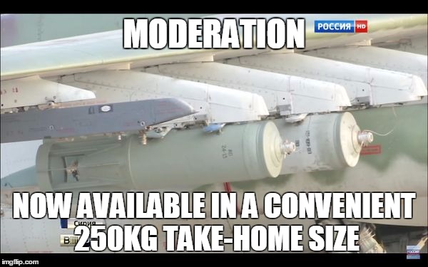 MODERATION NOW AVAILABLE IN A CONVENIENT 250KG TAKE-HOME SIZE | image tagged in the moderator,russia | made w/ Imgflip meme maker