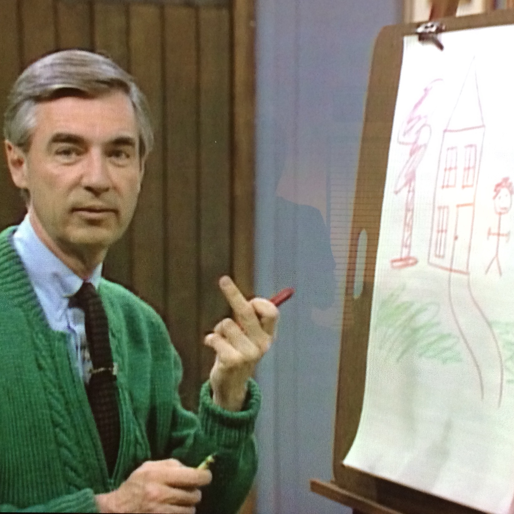 Mister Rogers' Finger Blank Meme Template