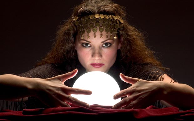 High Quality Psychic with Crystal Ball Blank Meme Template