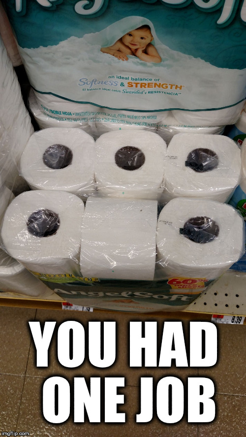 Toilet Flip | YOU HAD ONE JOB | image tagged in you had one job | made w/ Imgflip meme maker
