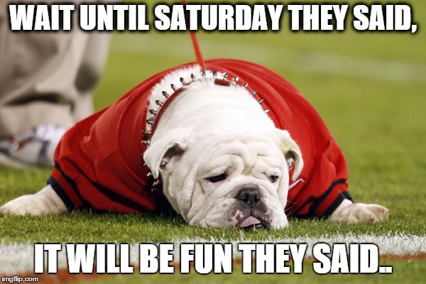 WAIT UNTIL SATURDAY THEY SAID, IT WILL BE FUN THEY SAID.. | image tagged in ga | made w/ Imgflip meme maker