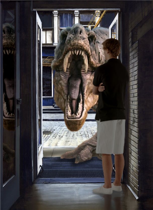 T-rex Door Blank Meme Template