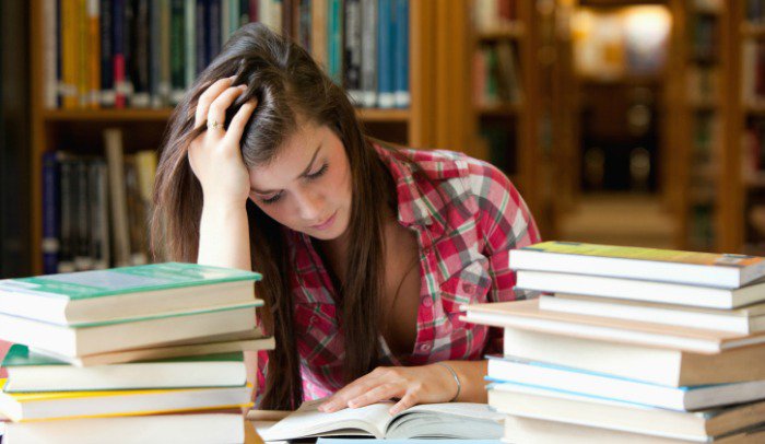 girl studying Blank Meme Template