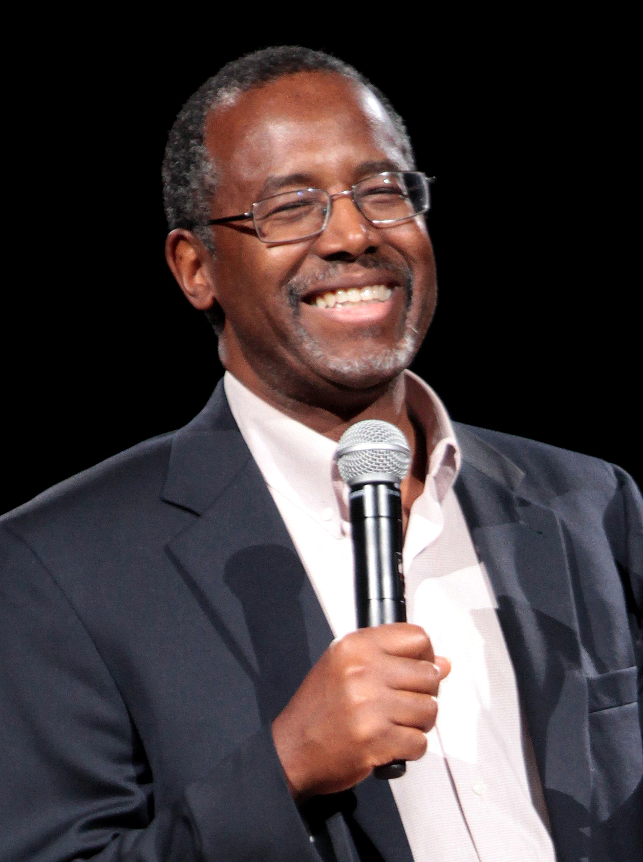 Ben Carson with Microphone Blank Meme Template