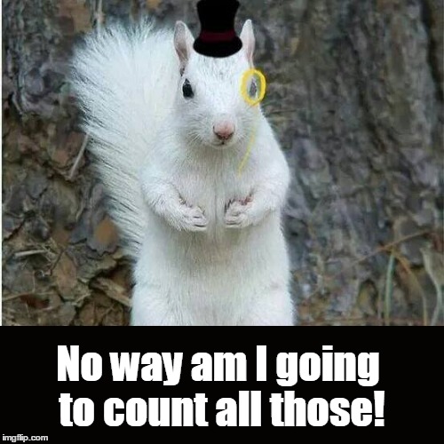 No way am I going to count all those! | made w/ Imgflip meme maker