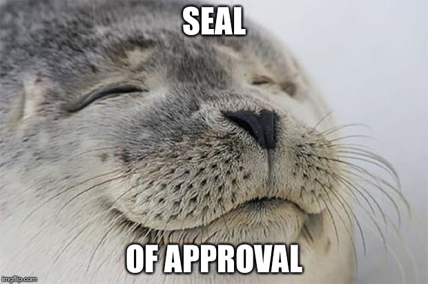 Satisfied Seal | SEAL OF APPROVAL | image tagged in memes,satisfied seal | made w/ Imgflip meme maker