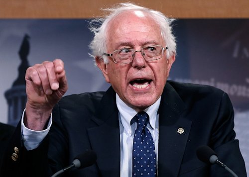 Bernie gaping and pointing Blank Meme Template