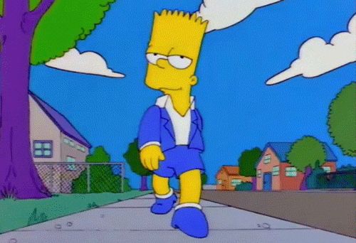 Bart Simpson Strut Blank Meme Template