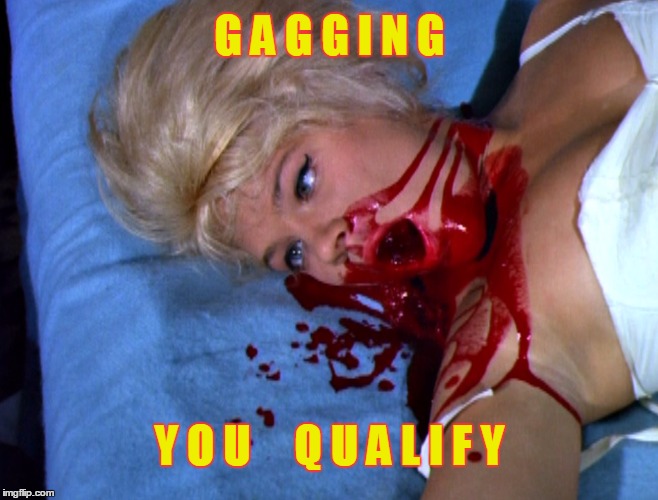 You Qualify | G A G G I N G Y O U     Q U A L I F Y | image tagged in gagging | made w/ Imgflip meme maker