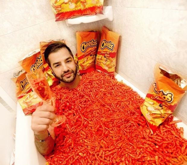 Hot Cheetos n chill  Blank Meme Template