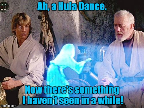 Obi Wan 5-0 | Ah, a Hula Dance. Now there's something I haven't seen in a while! | image tagged in help me obi wan kenobi | made w/ Imgflip meme maker