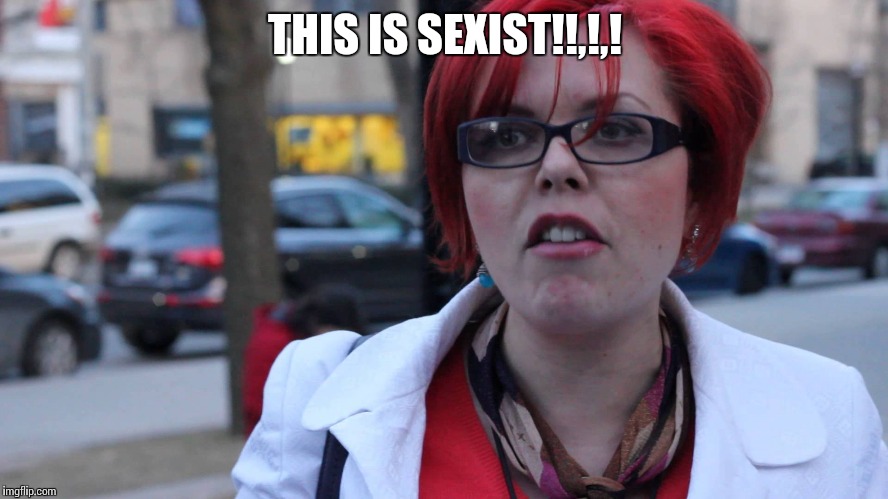 Feminazi | THIS IS SEXIST!!,!,! | image tagged in feminazi | made w/ Imgflip meme maker