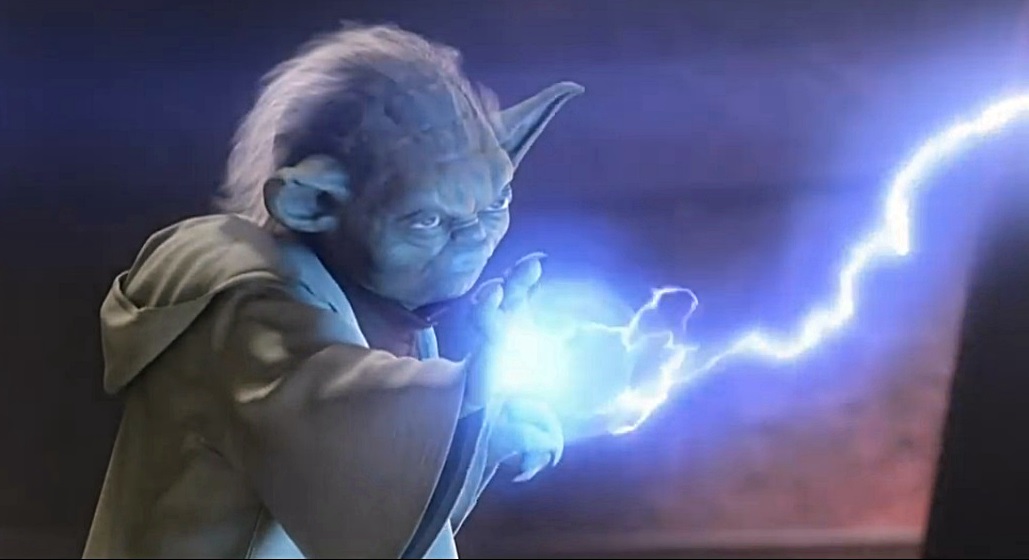 High Quality Yoda Force Lightning Blank Meme Template