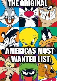Looney tunes most wanted  | THE ORIGINAL AMERICAS MOST WANTED LIST | image tagged in funny meme | made w/ Imgflip meme maker