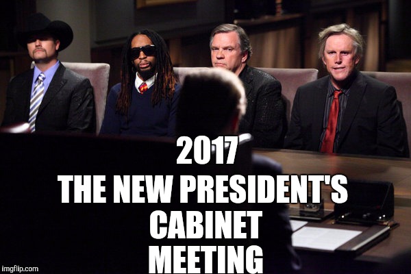 Trump's Cabinet | 2017 THE NEW PRESIDENT'S CABINET MEETING | image tagged in donald trump,politics,republican,trump,president | made w/ Imgflip meme maker