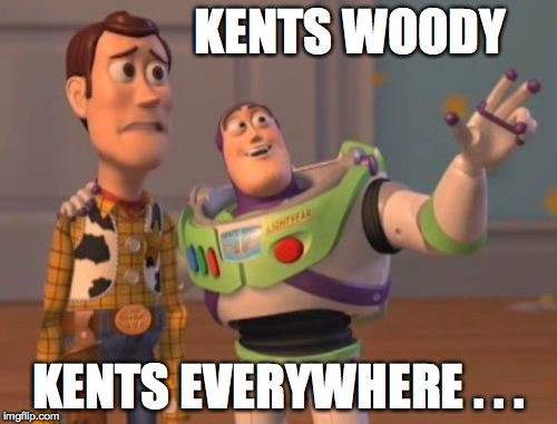 X, X Everywhere | KENTS WOODY KENTS EVERYWHERE . . . | image tagged in memes,x x everywhere | made w/ Imgflip meme maker